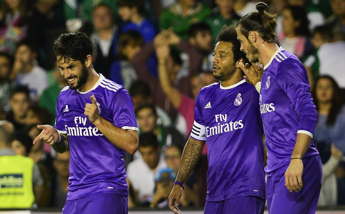 Isco Alarcón, Marcelo y Gareth Bale