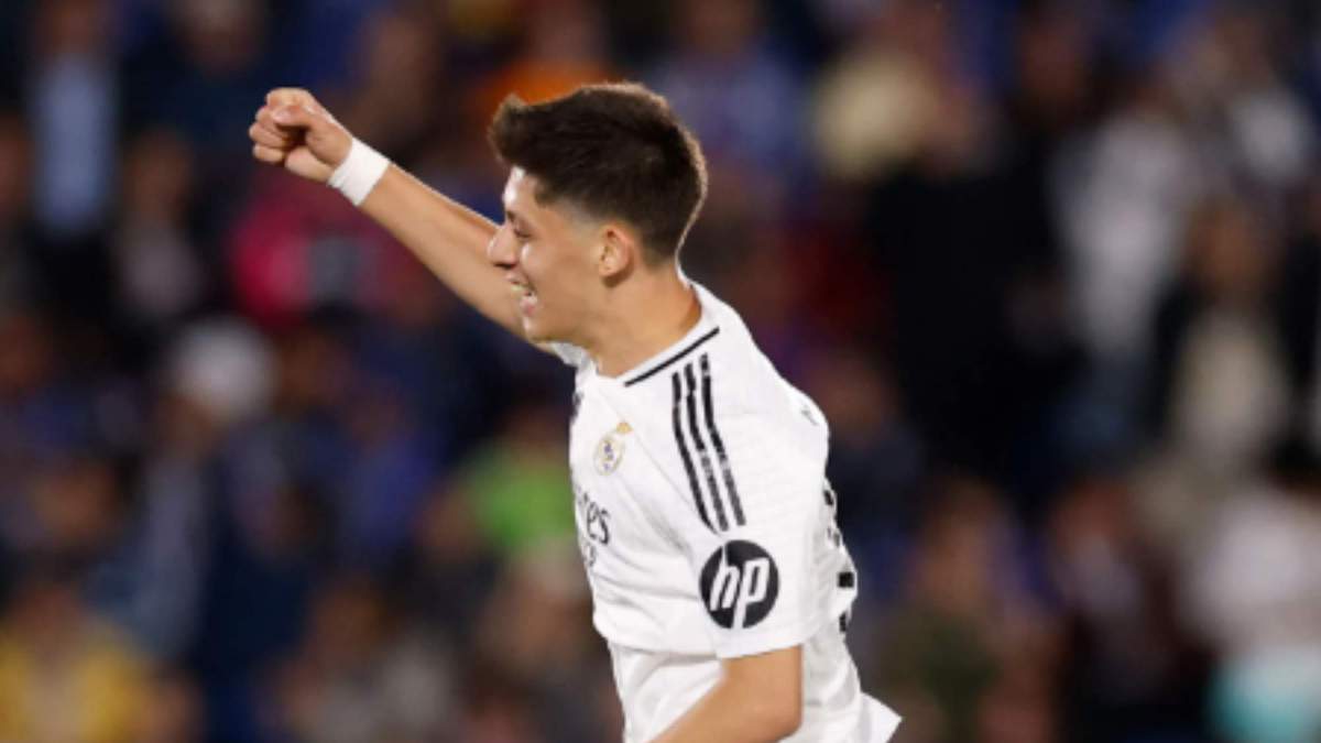 Arda Güler celebrando su gol contra el Getafe Arda Güler celebrando su gol contra el Getafe