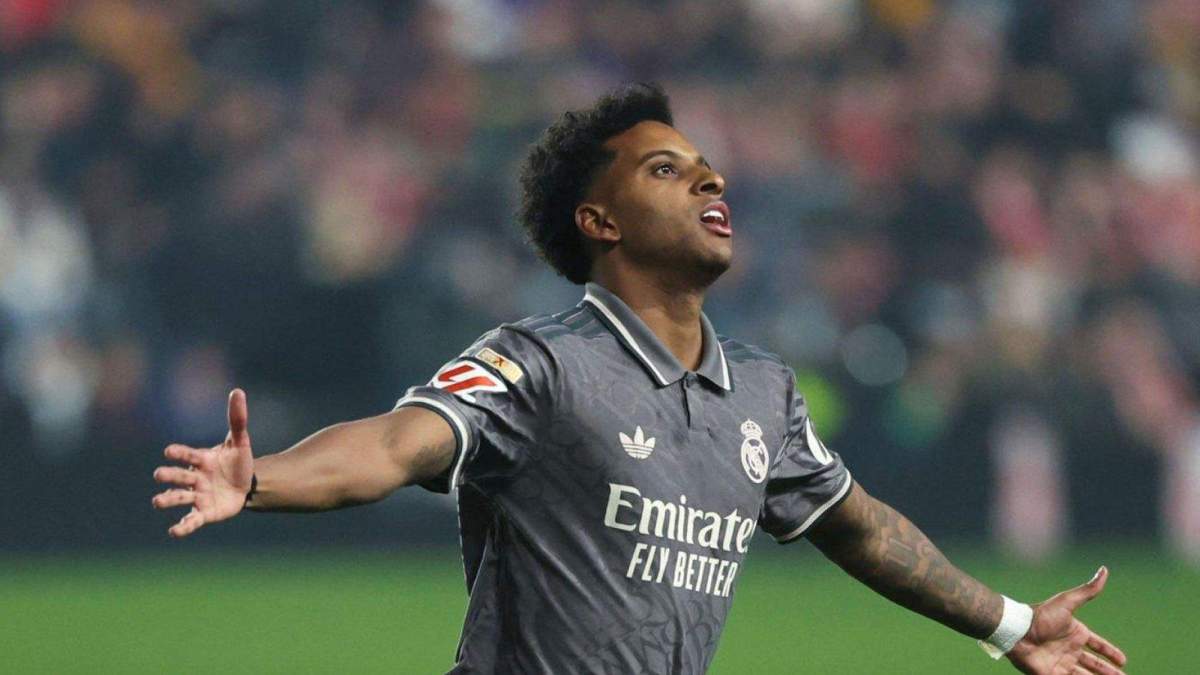 Rodrygo celebrando un gol esta temporada Rodrygo celebrando un gol esta temporada
