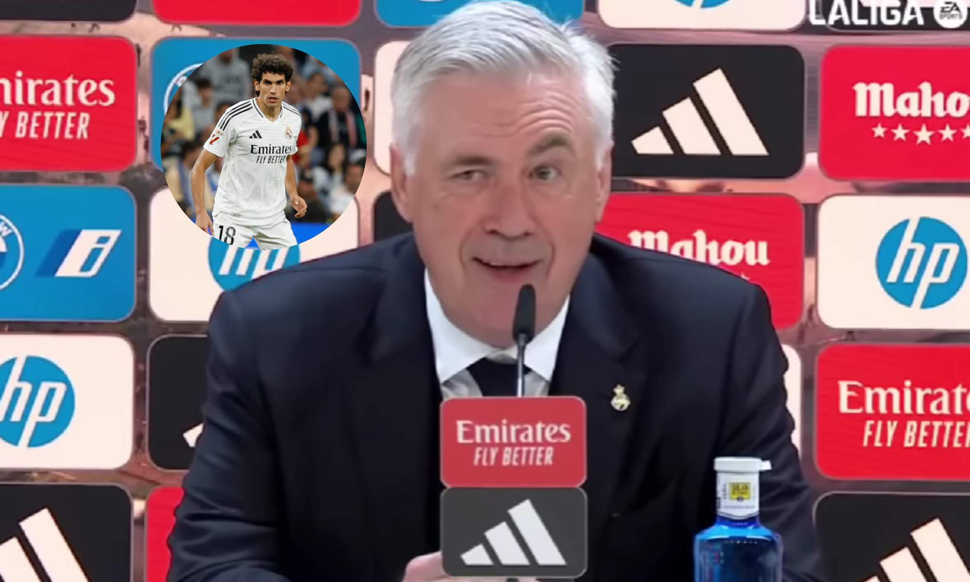 Ancelotti habla bastante bien de Vallejo después del partido ante el Mallorca