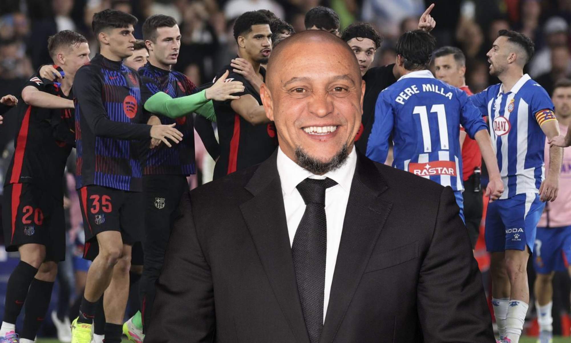 Roberto Carlos señala la polémica en el Espanyol - Barcelona