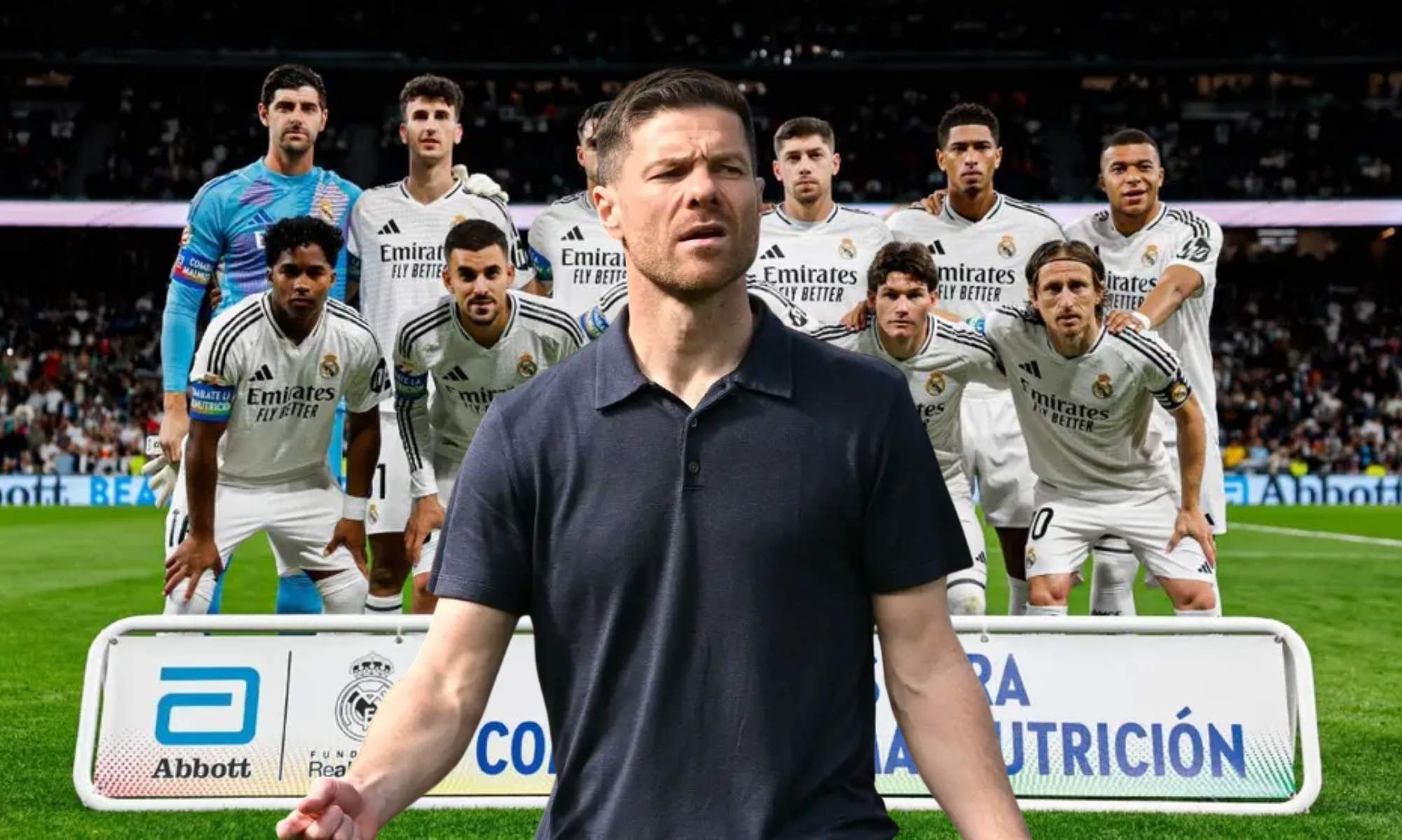 Xabi Alonso molesto con plantilla de fondo