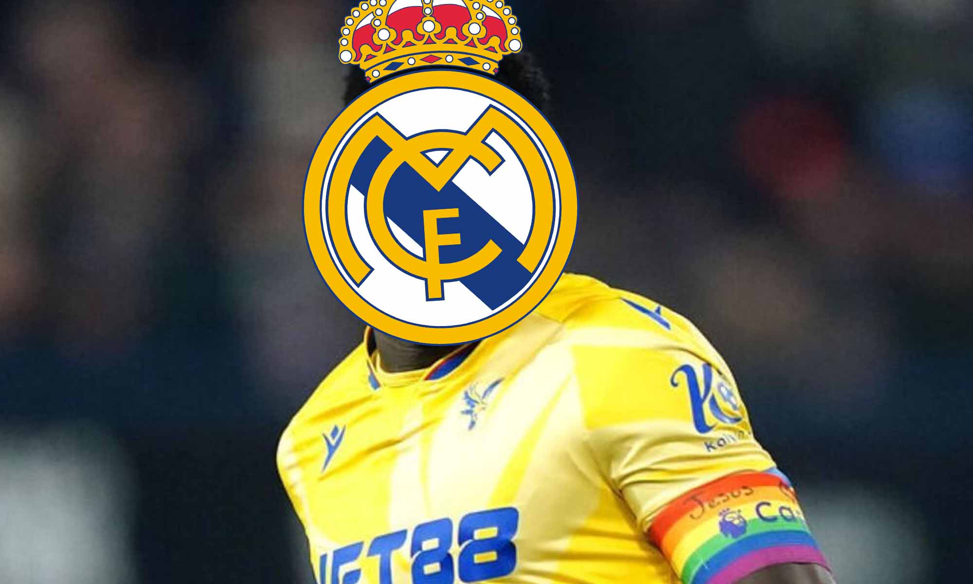 Jugador incognito y escudo Real Madrid