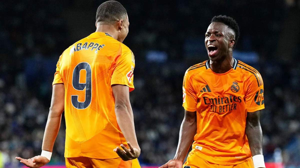 Kylian Mbappé y Vinicius Junior, celebrando un gol durante esta temporada. Kylian Mbappé y Vinicius Junior, celebrando un gol durante esta temporada.