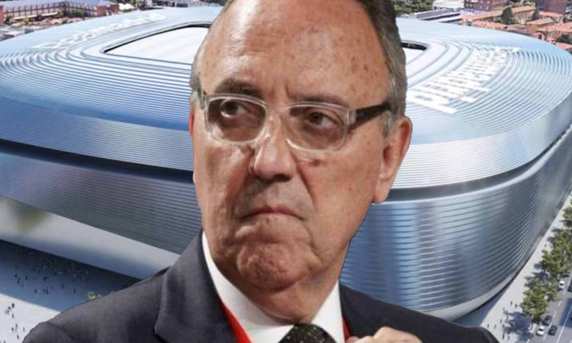 Gaspart con fondo Bernabeu