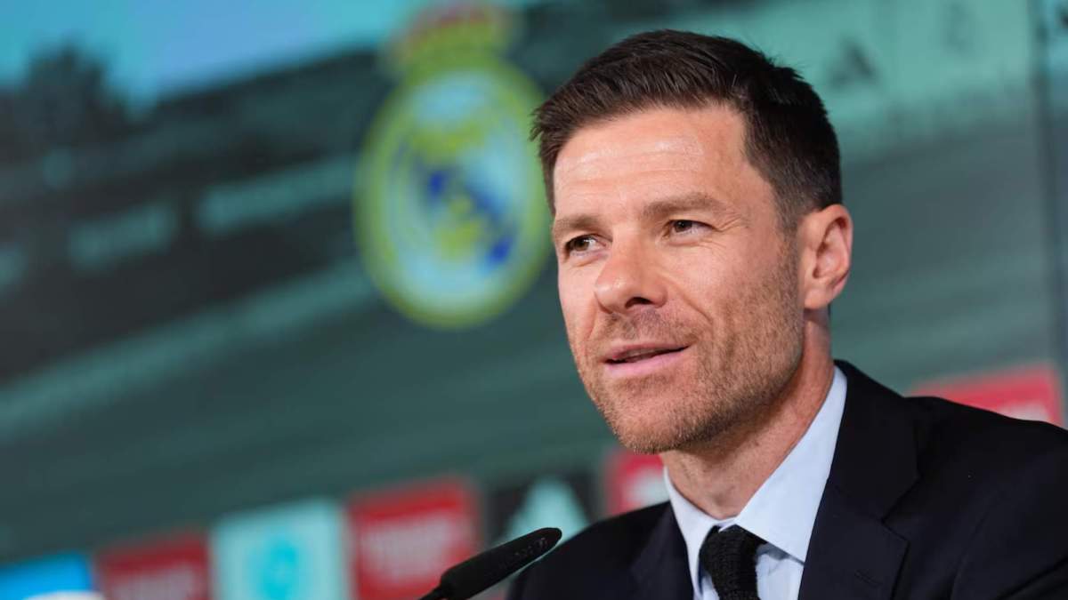 Xabi Alonso, en su presentación como entrenador del Real Madrid en Valdebebas el pasado 26 de mayo. Xabi Alonso, en su presentación como entrenador del Real Madrid en Valdebebas el pasado 26 de mayo.
