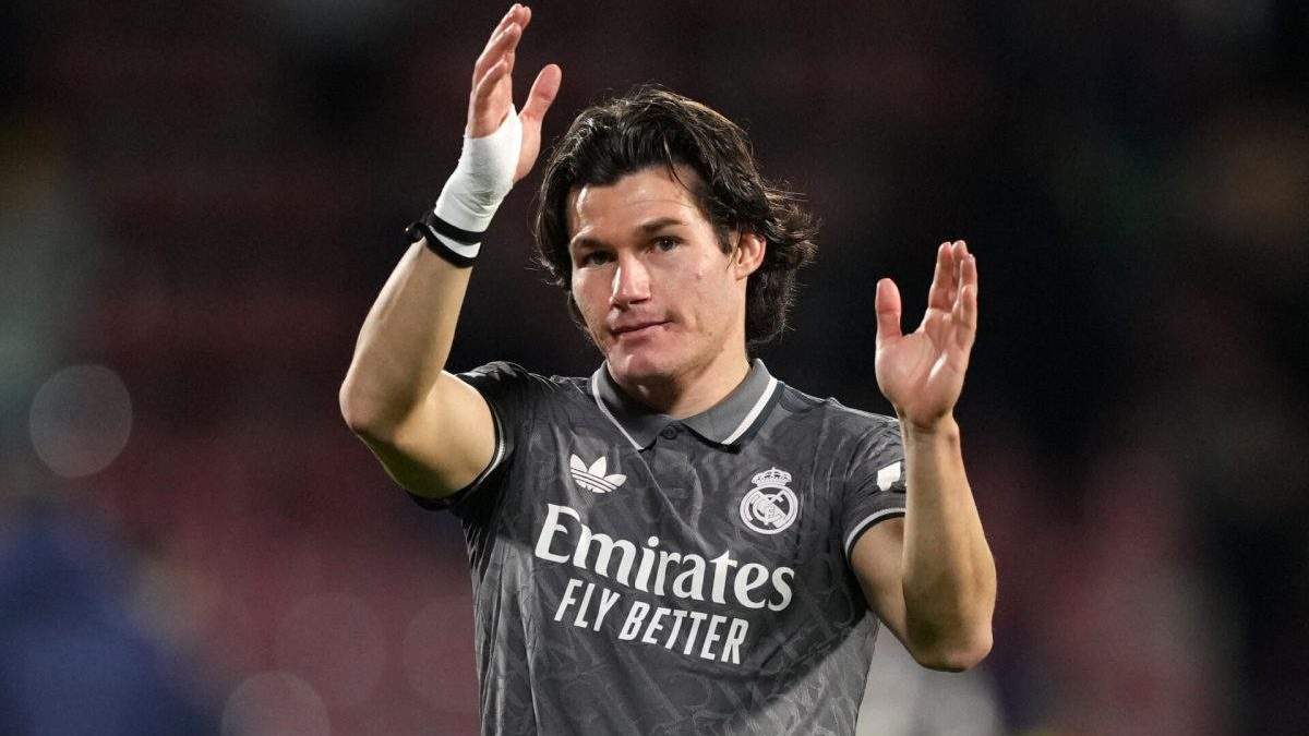 Fran García durante un partido del Real Madrid Fran García durante un partido del Real Madrid