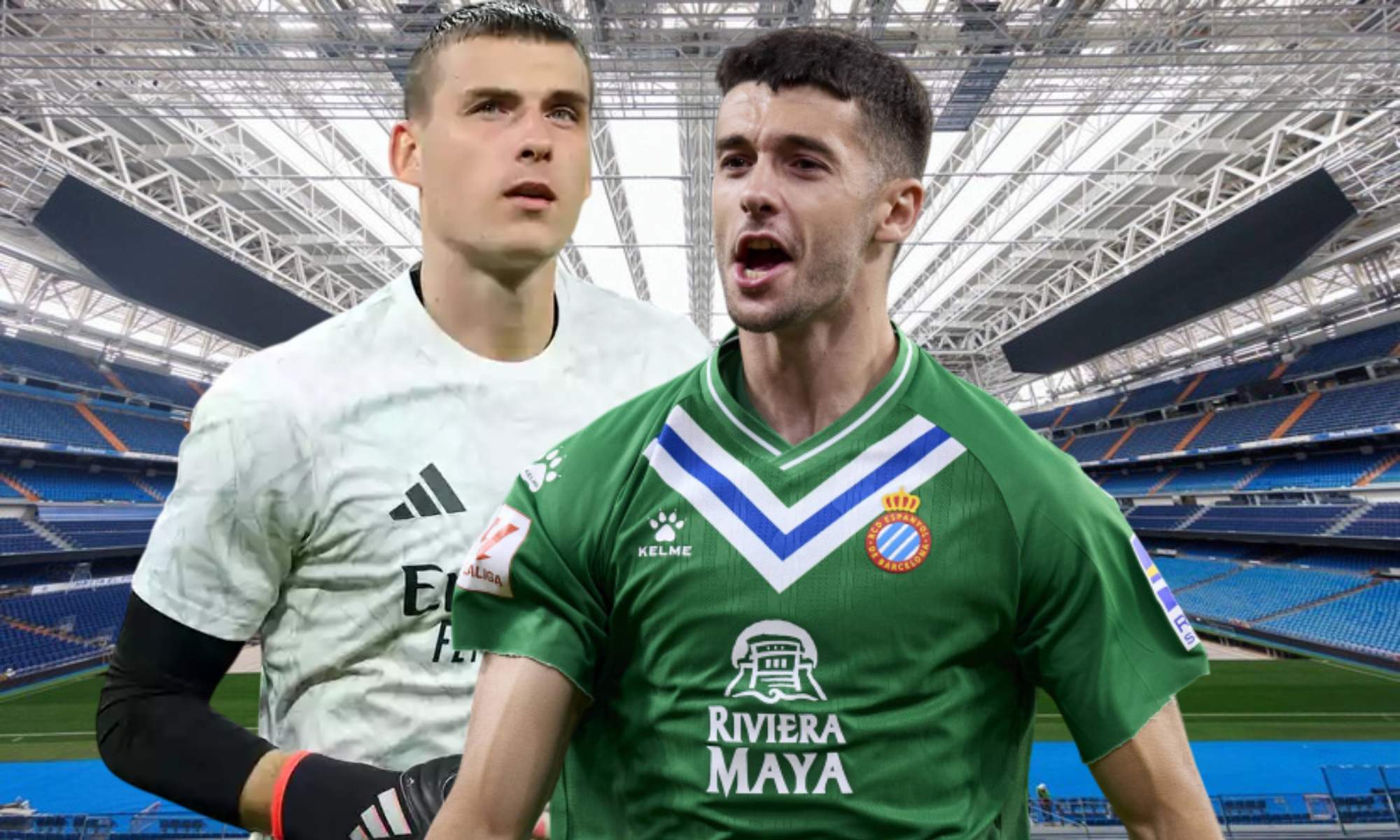Lunin reacciona ante la posible llegada de Joan García al Real Madrid