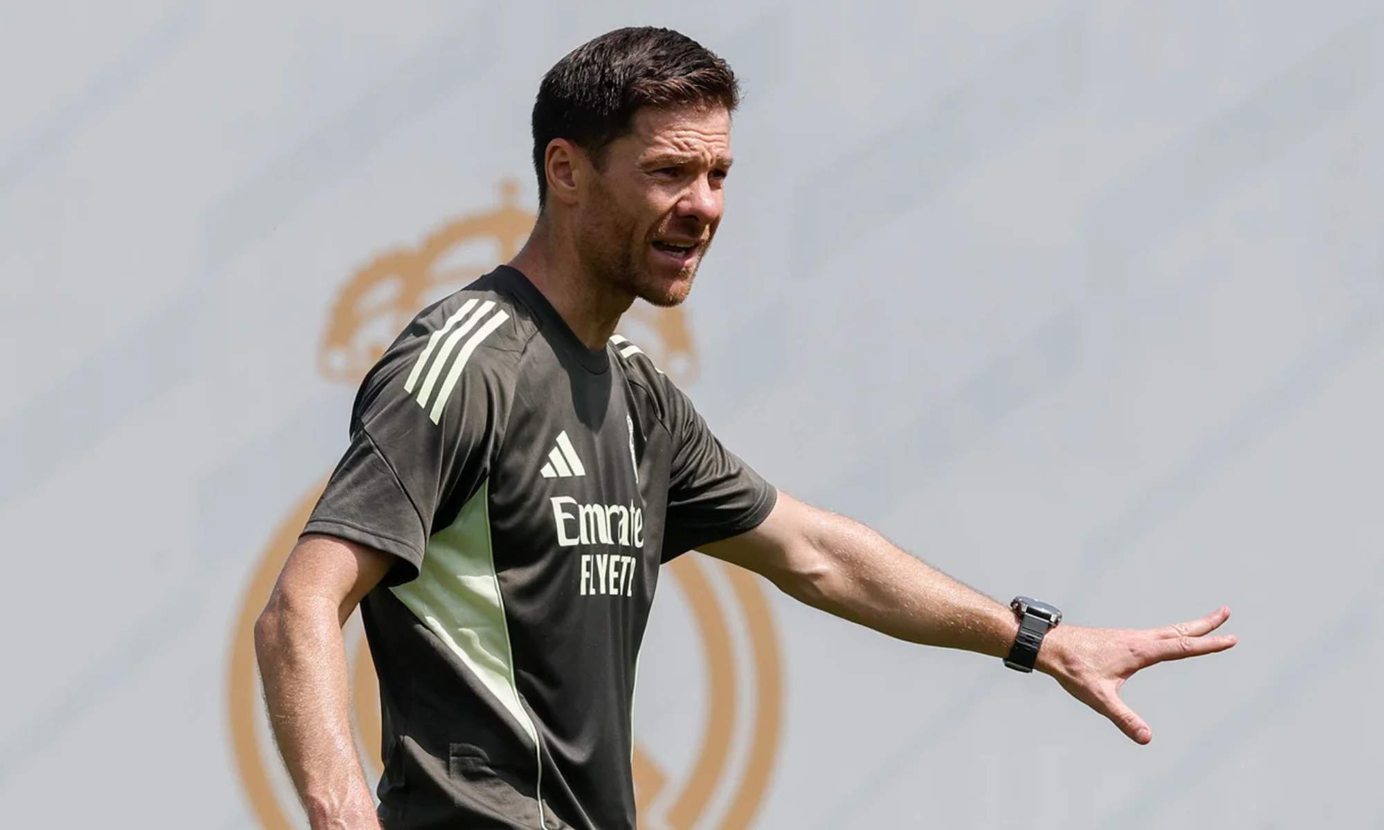 Xabi Alonso ha dirigido su primer entrenamiento en Valdebebas este lunes.