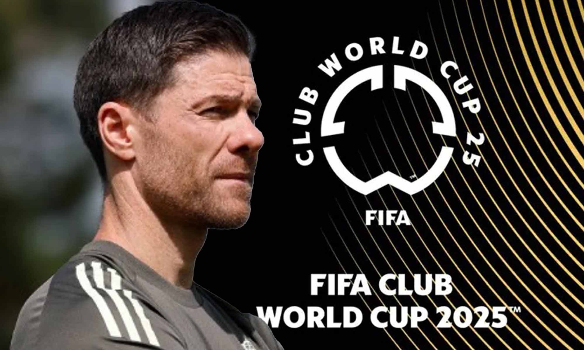 Xabi con fondo Mundial de Clubes