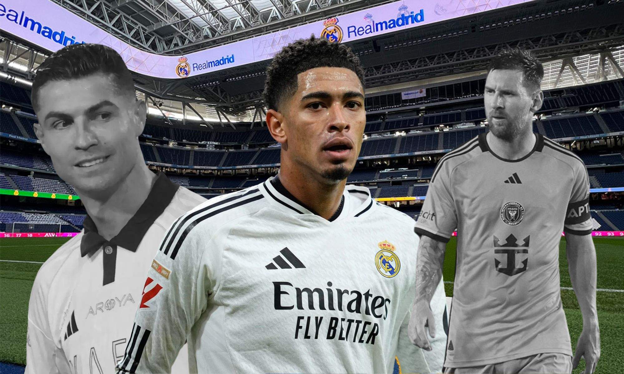 Cristiano Ronaldo, Bellingham y Messi