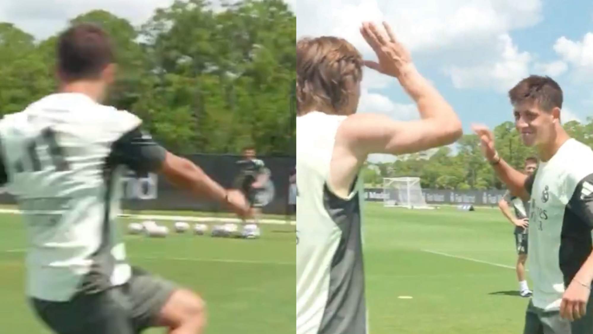 El impresionante golpeo de Arda Güler que dejó a Luka Modric muy sorprendido.