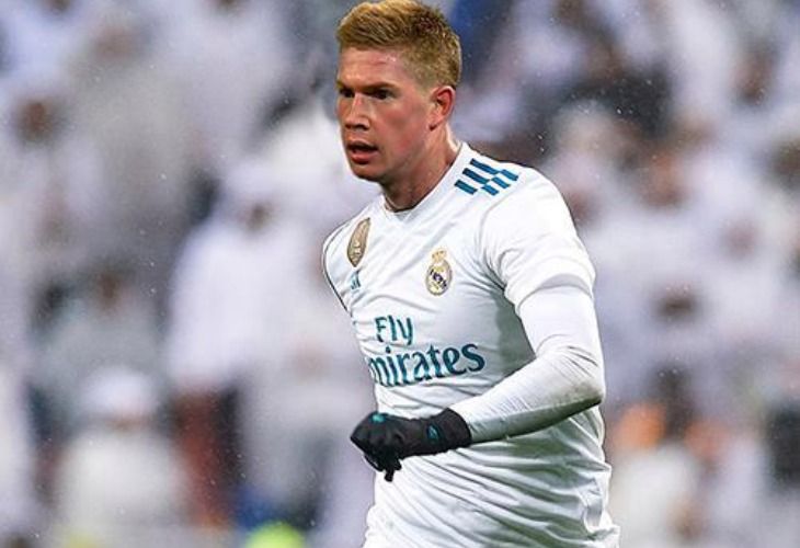 Fotomontaje de De Bruyne con la camiseta del Real Madrid