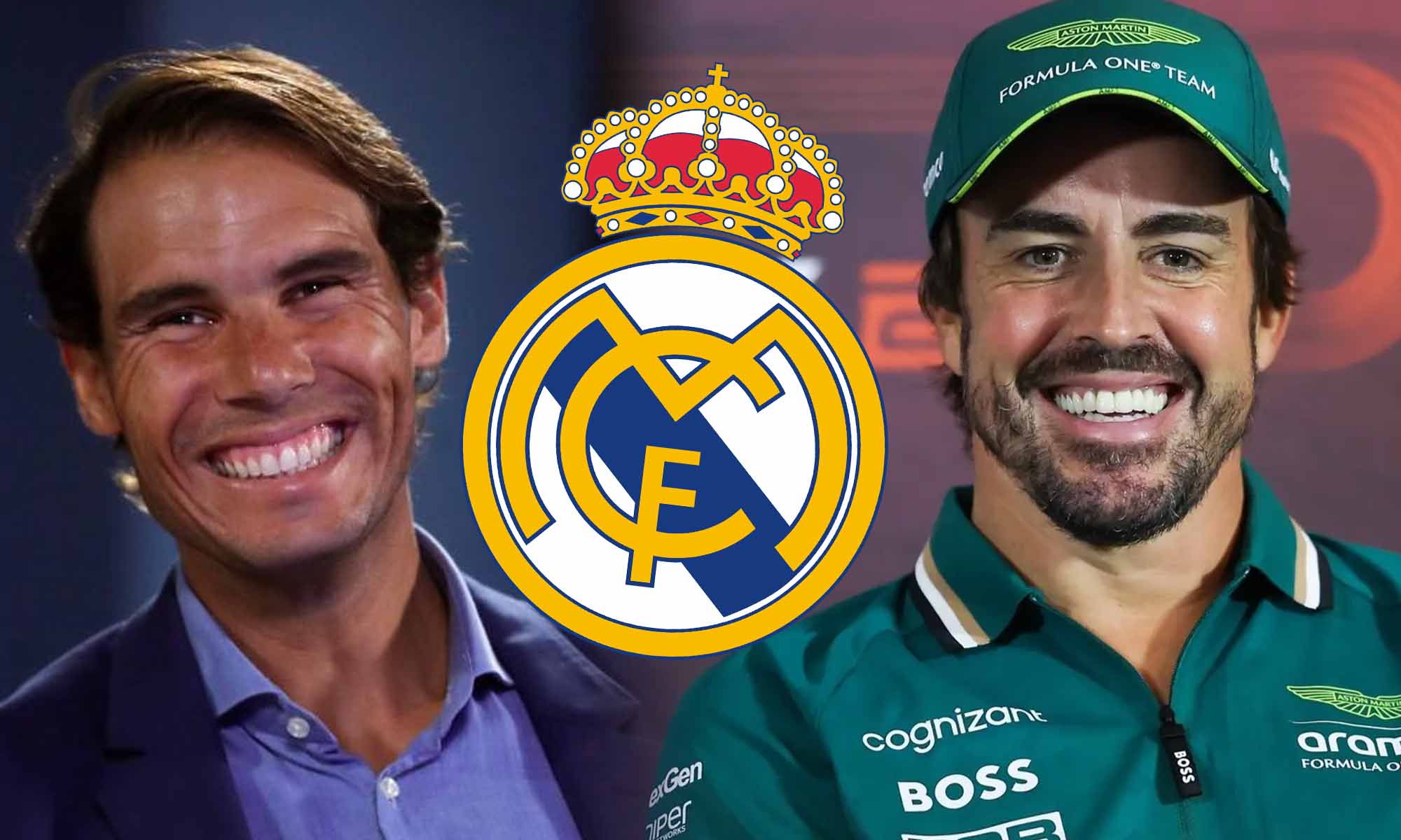 Alonso y Nadal con escudo Real Madrid Alonso y Nadal con escudo Real Madrid