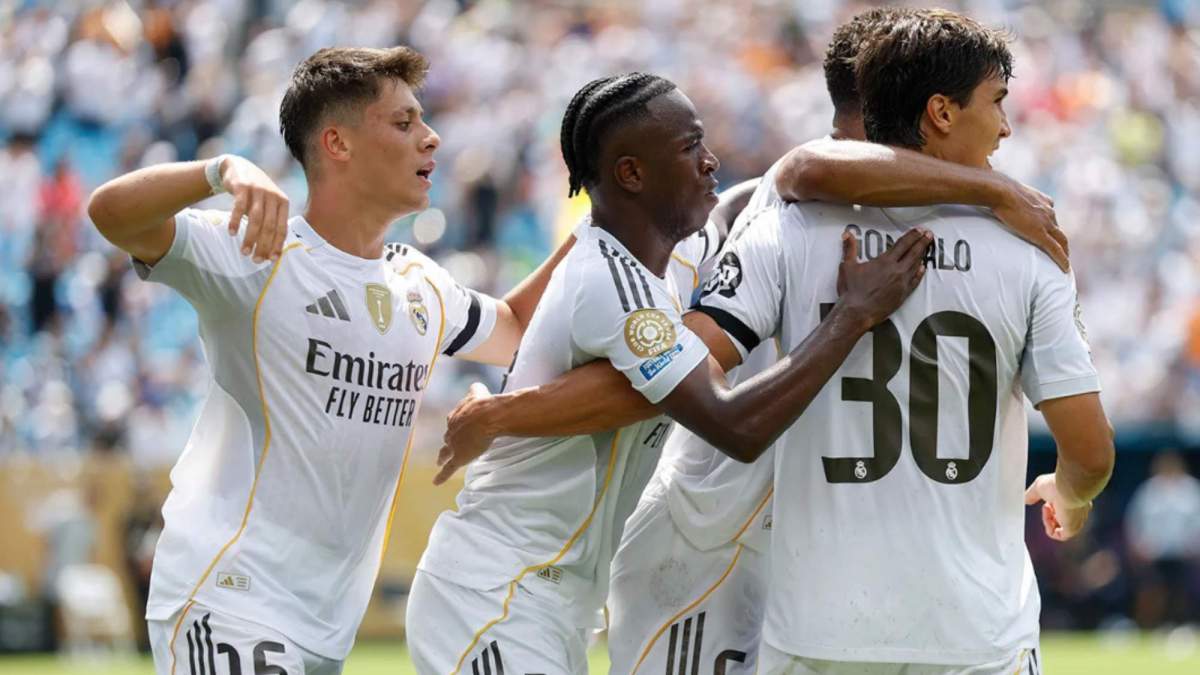 Gonzalo celebrando el gol de Bellingham