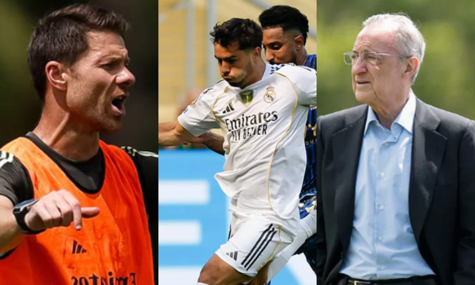 XabiAlonso, Brahim y Florentino Pérez