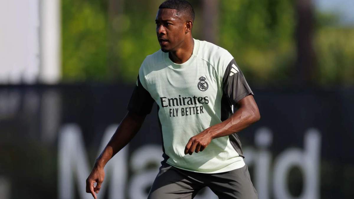 David Alaba, en una sesión reciente de entrenamiento con el Real Madrid. David Alaba, en una sesión reciente de entrenamiento con el Real Madrid.