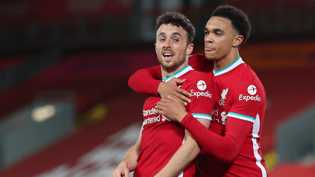 Trent Alexander-Arnold y Diogo Jota