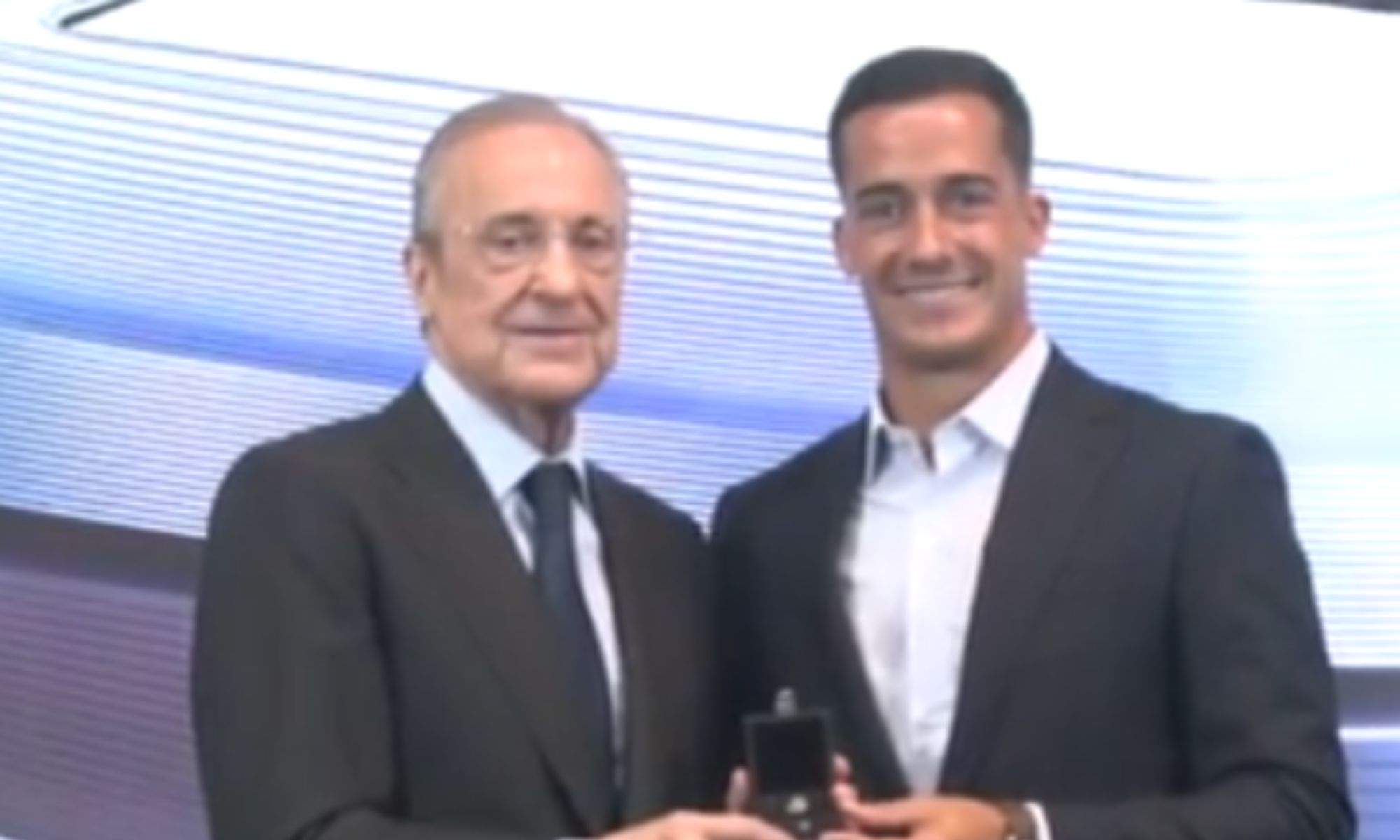 Florentino Pérez y Lucas Vázquez