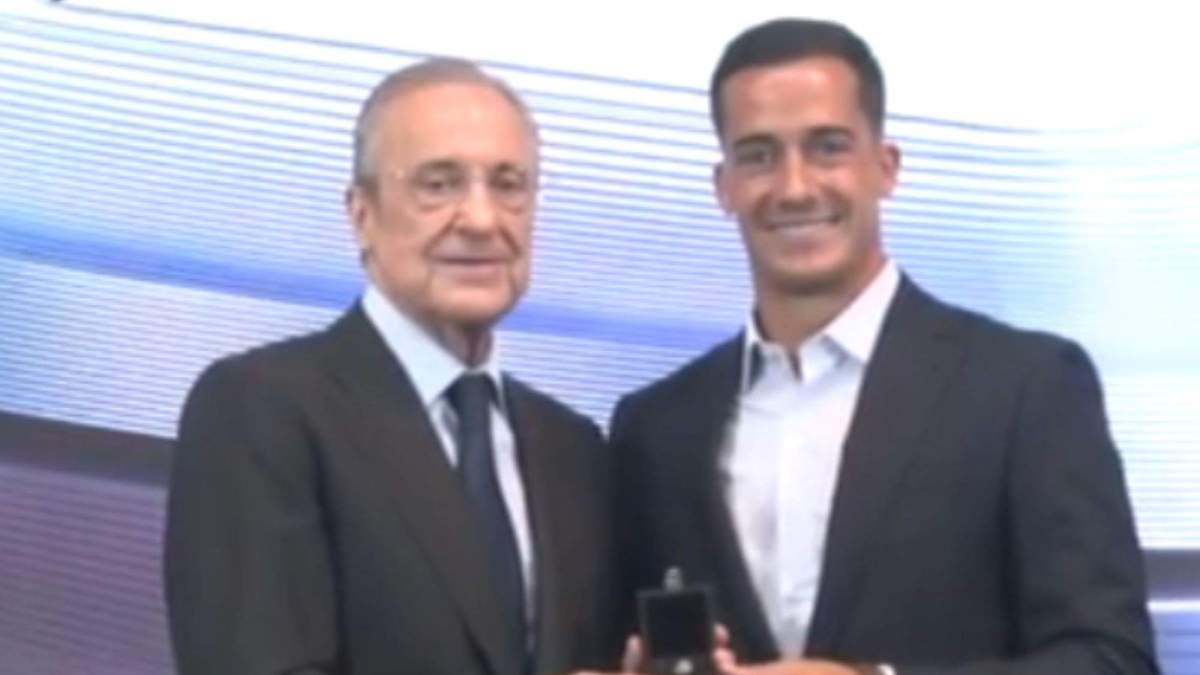 Florentino Pérez y Lucas Vázquez