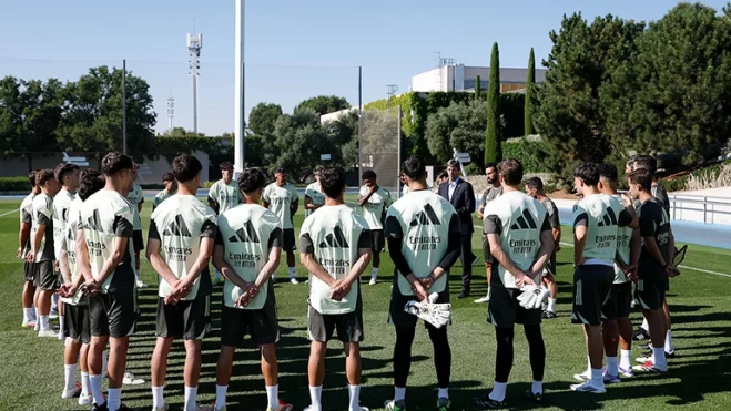 El Real Madrid Castilla en su primer entrenamiento con Arbeloa
