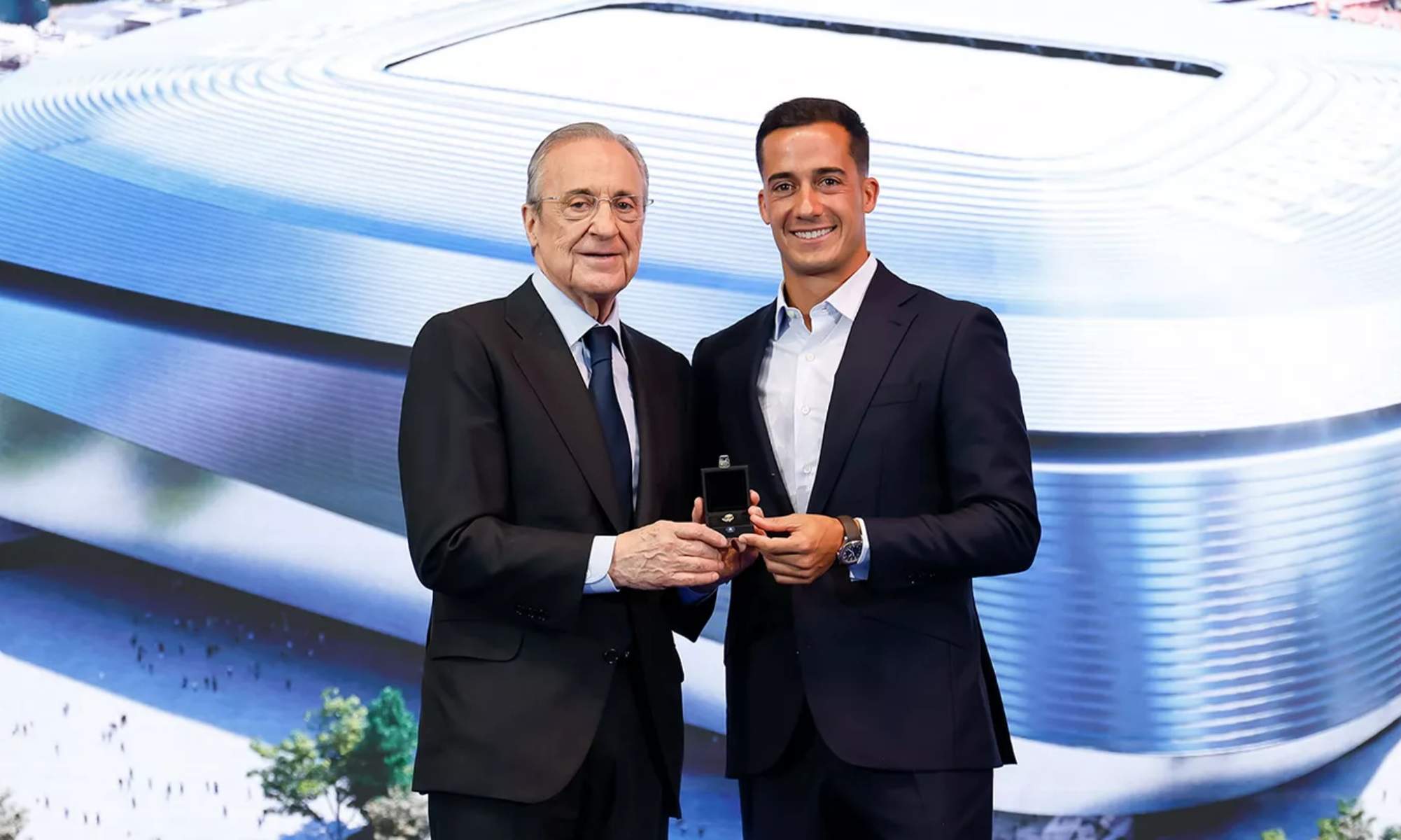 Lucas Vázquez en el día de su despedida.