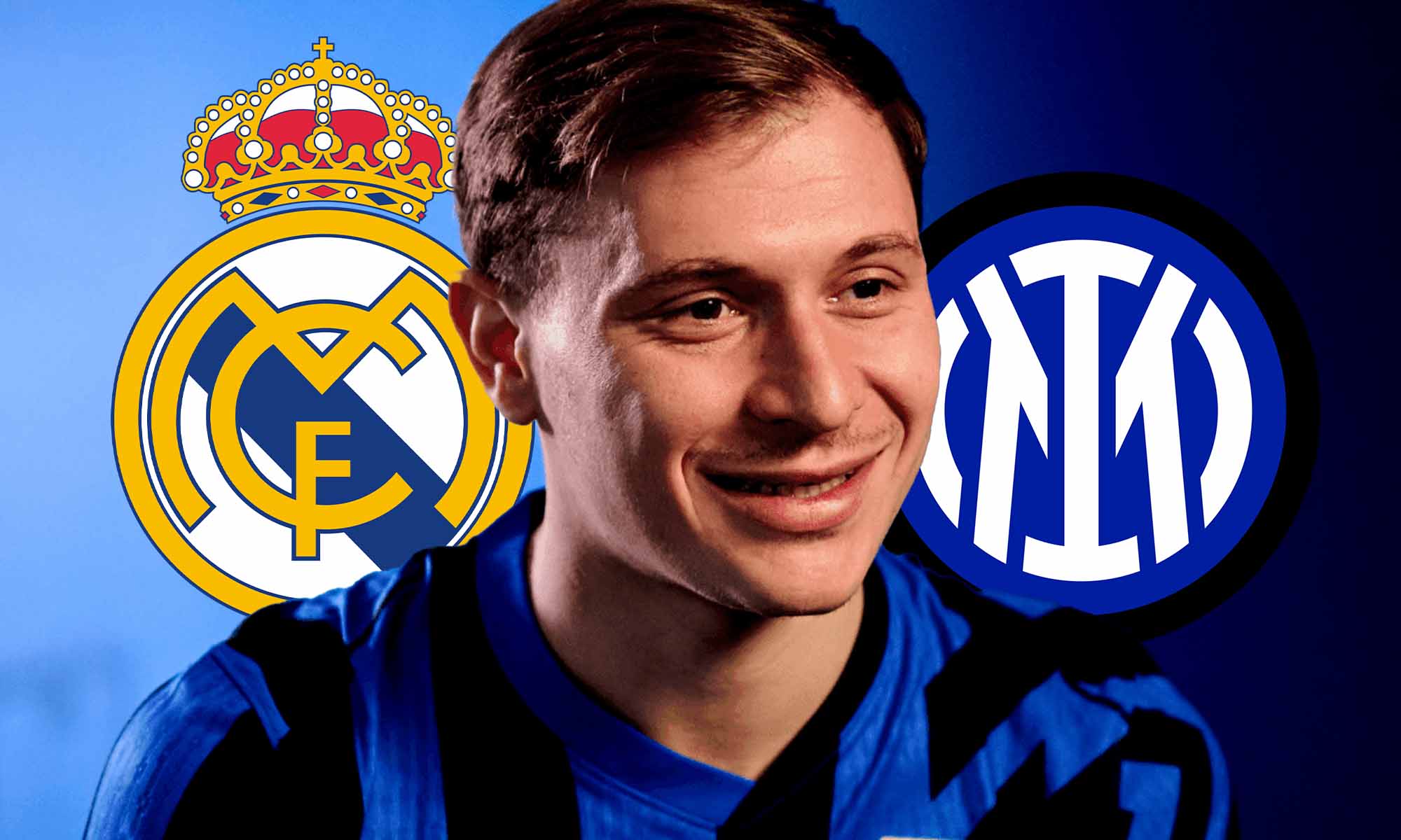 Barella con escudo Real Madrid e Inter Barella con escudo Real Madrid e Inter