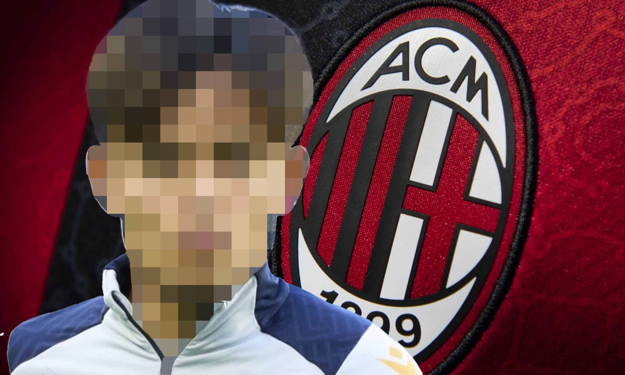 Jugador incognito con fondo Milan