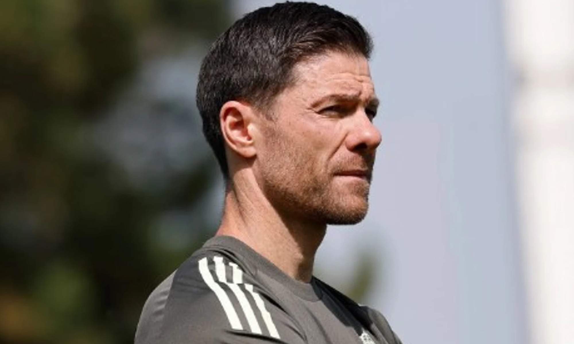 Xabi Alonso durante un entrenamiento con el Real Madrid. 