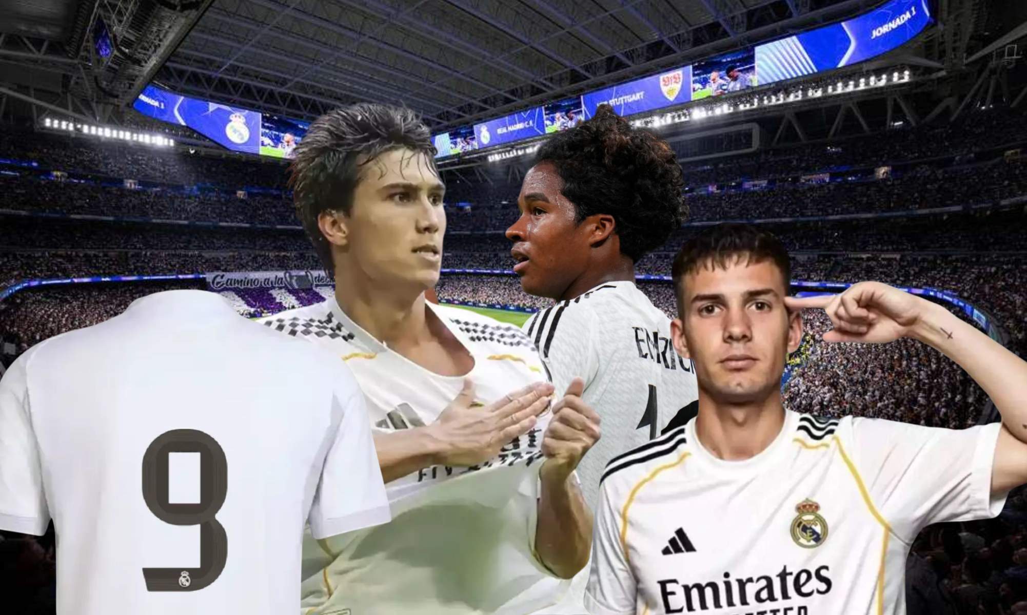 Desvelados los dorsales de Mastantuono, Endrick y Gonzalo