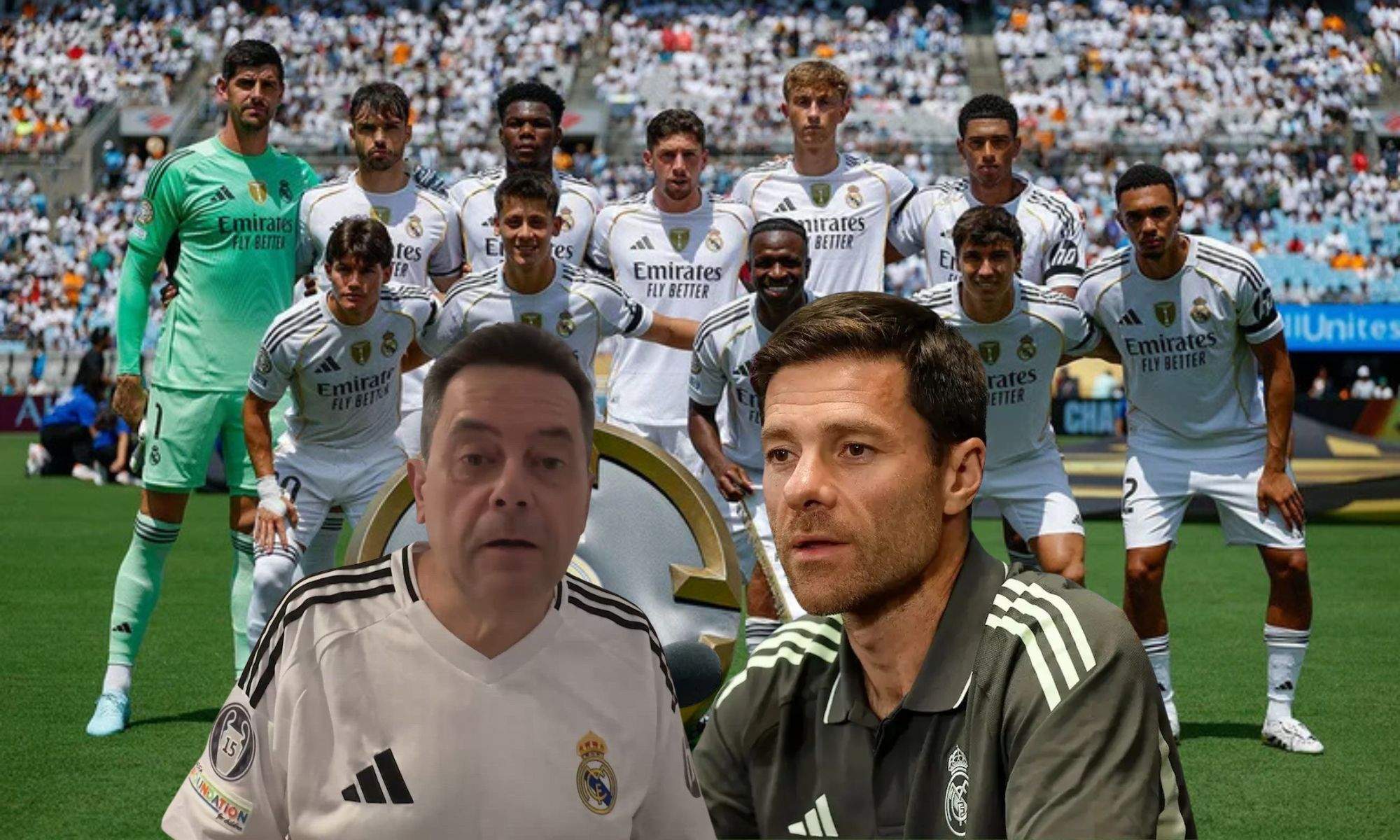 Roncero y Xabi Alonso junto a un Once del Mundial de Clubes