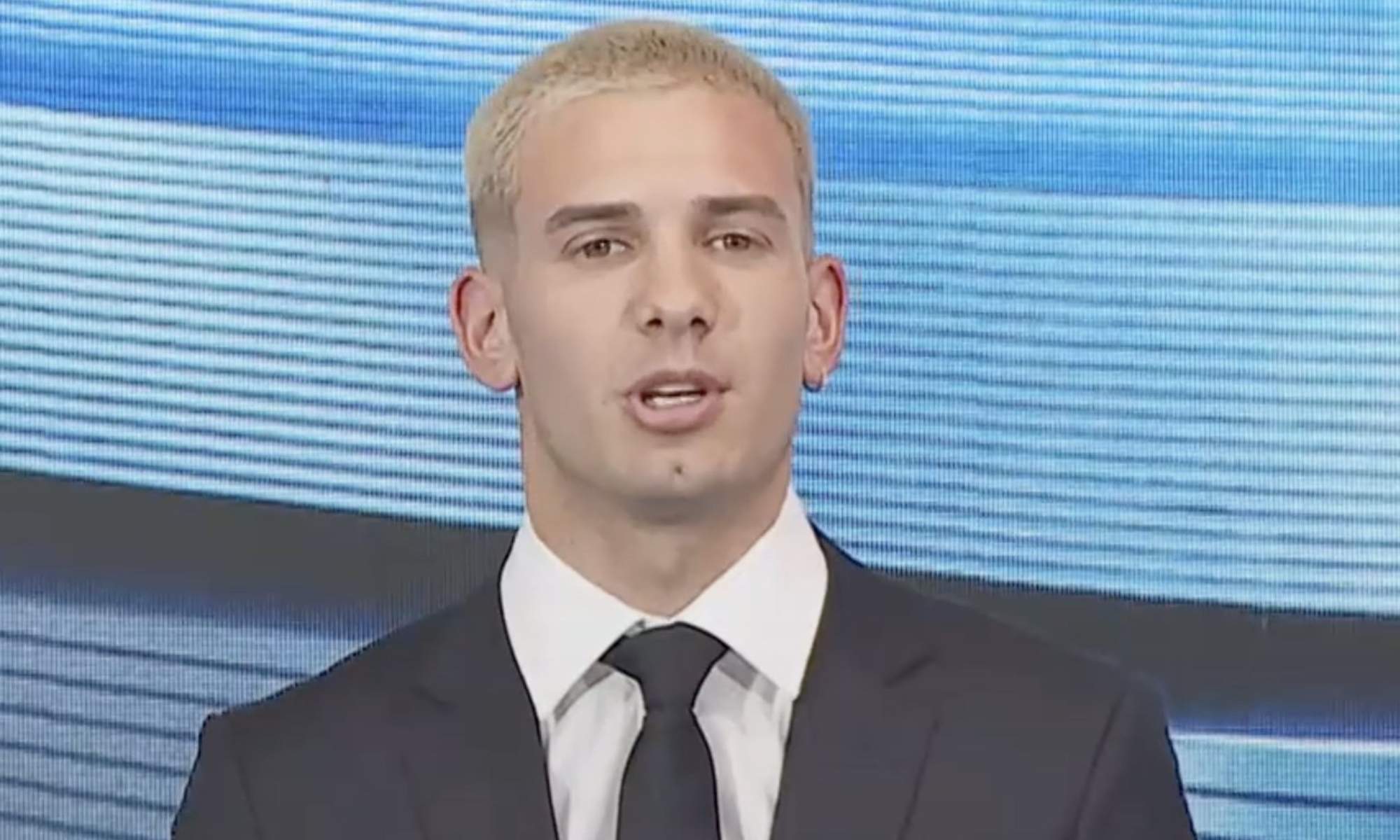 Franco Mastantuono, en su presentación como nuevo jugador del Real Madrid.