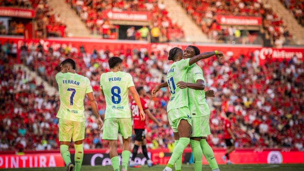 El Barça ganó al Mallorca con polémica. El Barça ganó al Mallorca con polémica.