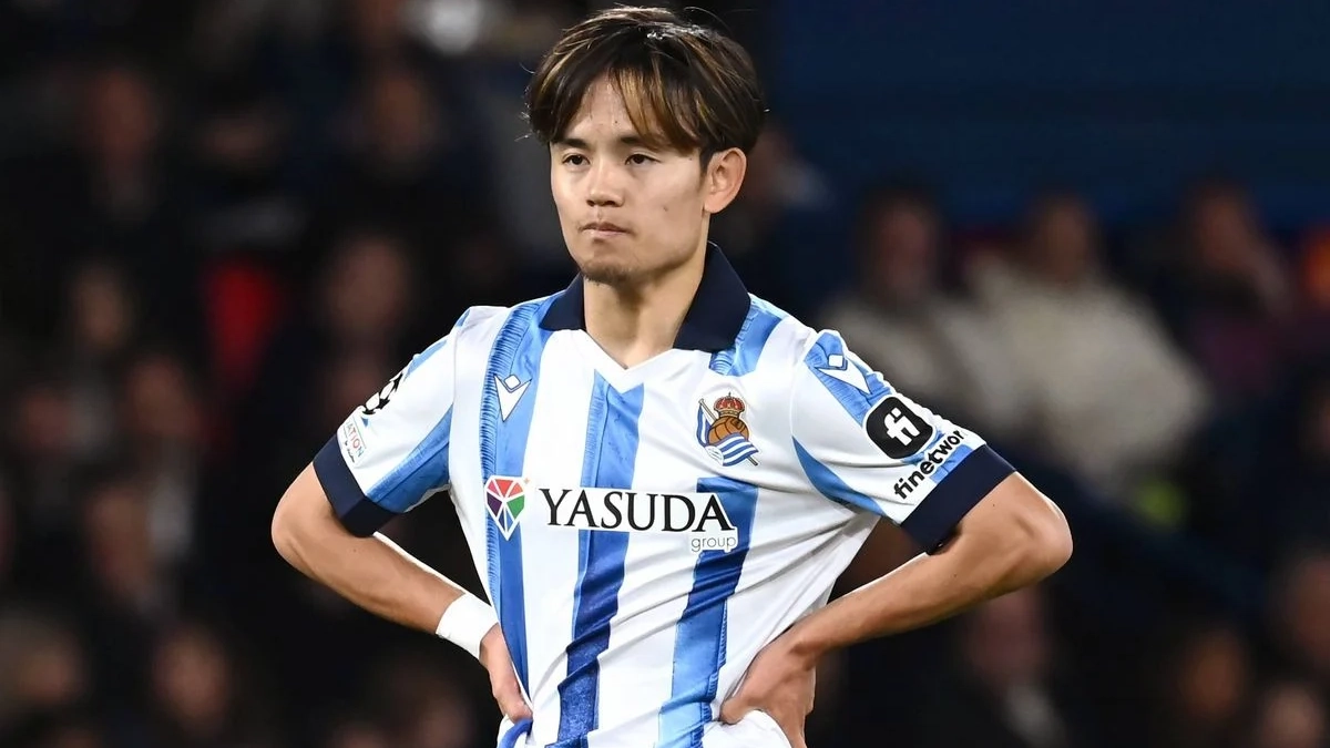 Takefusa Kubo durante un partido de la Real Sociedad Takefusa Kubo durante un partido de la Real Sociedad