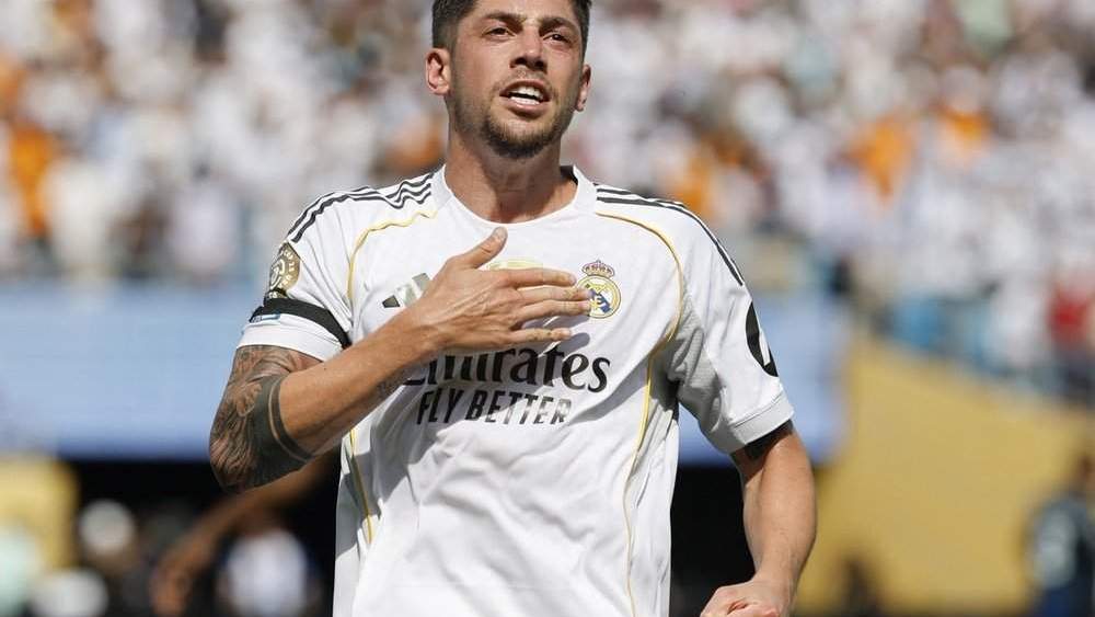 Fede Valverde jugando con el Real Madrid en el Mundial de Clubes. Fede Valverde jugando con el Real Madrid en el Mundial de Clubes.