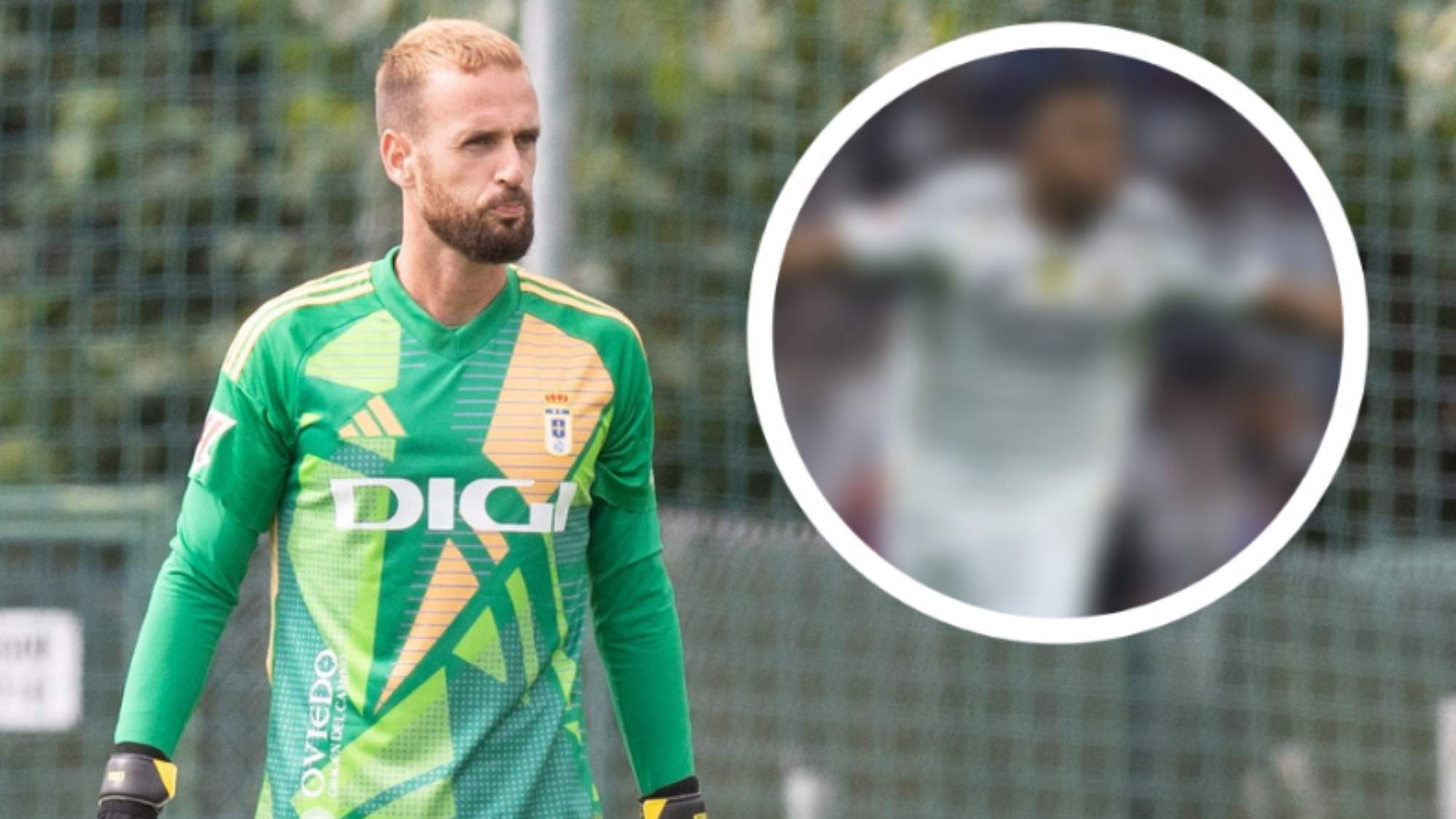 Aaron Escandell, portero del Oviedo, destaca la mayor amenaza del Real Madrid.