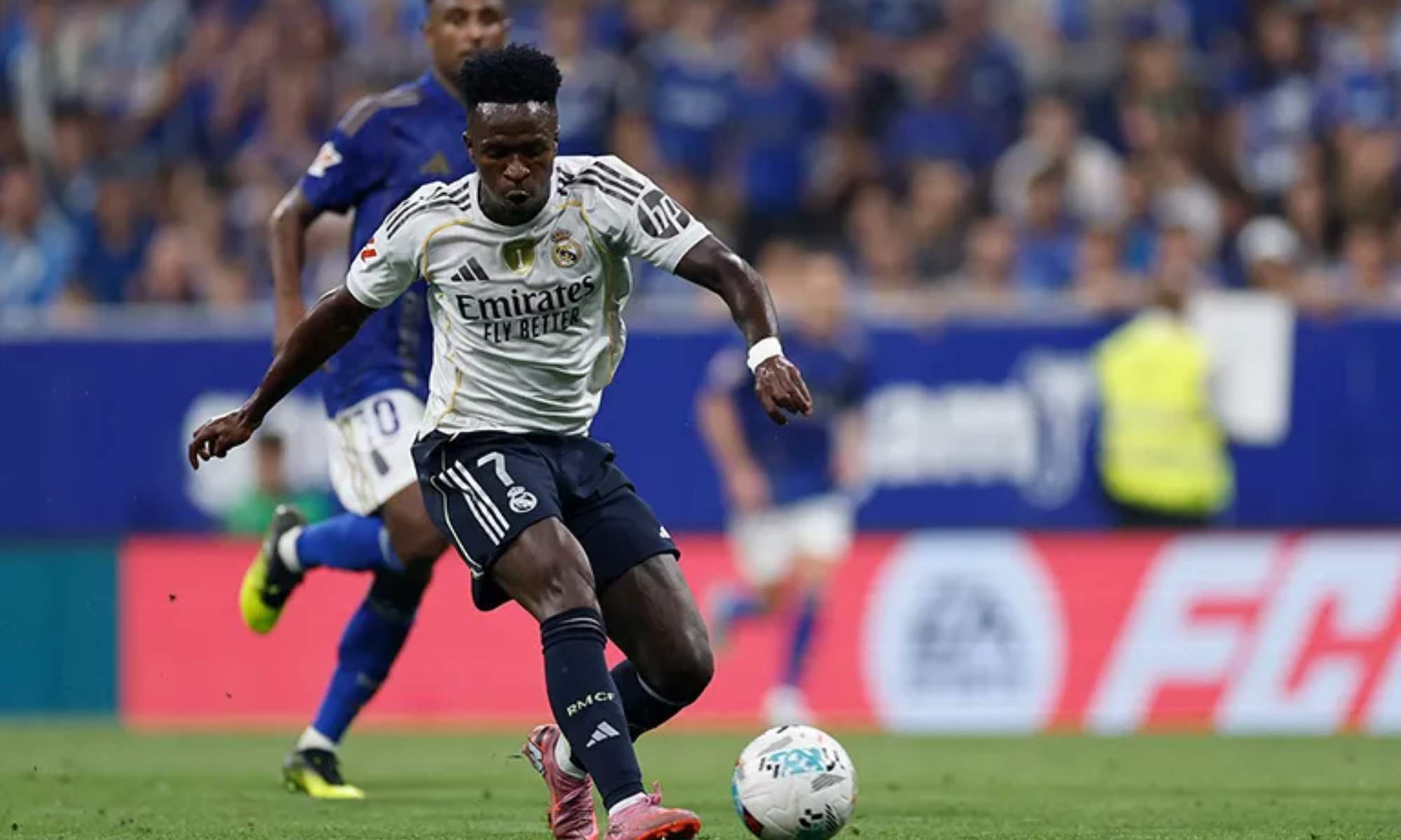 Vinicius Junior, durante el encuentro ante el Oviedo del domingo. Vinicius Junior, durante el encuentro ante el Oviedo del domingo.