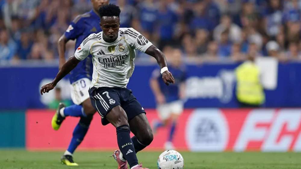 Vinicius Junior, durante el encuentro ante el Oviedo del domingo.