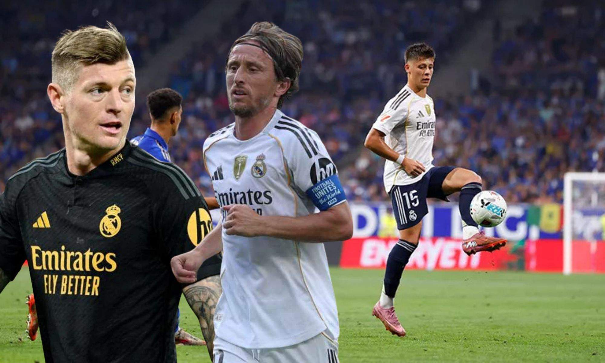 Kroos y Modric con Arda Güler