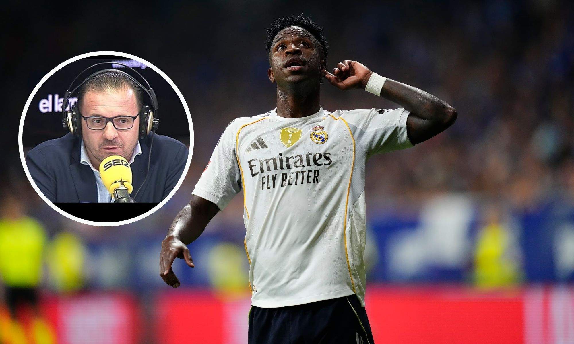 Mijatovic y Vinicius en el Carlos Tartiere