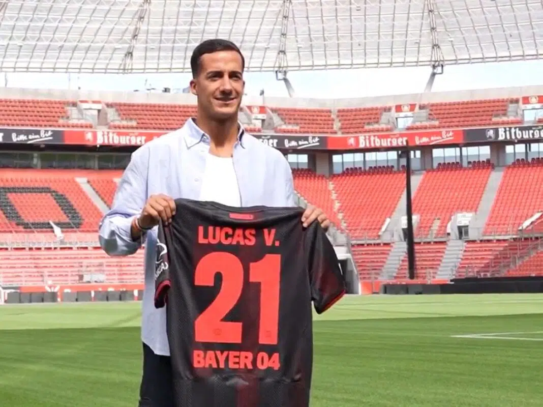 Lucas Vázquez con el Bayer Leverkusen