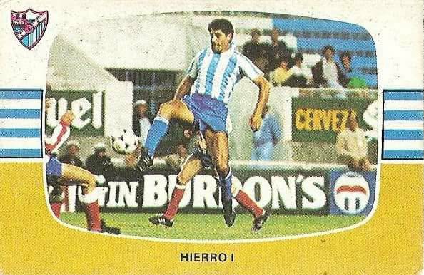 3. Liga 84 85. Hierro I C.D. Málaga. Cromos Cano.