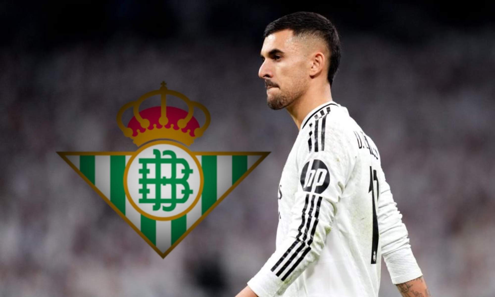 Dani Ceballos con escudo Betis