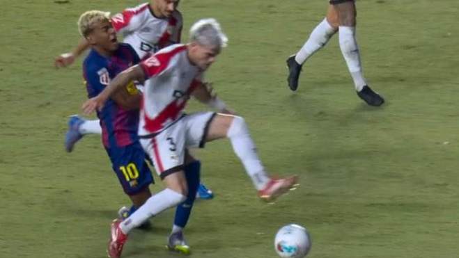 El penalti señalado sobre Lamine Yamal El penalti señalado sobre Lamine Yamal