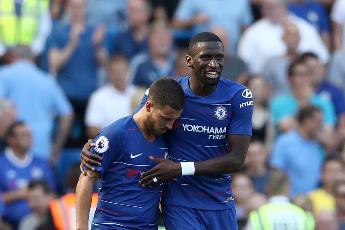 Eden Hazard y Antonio Rudiger