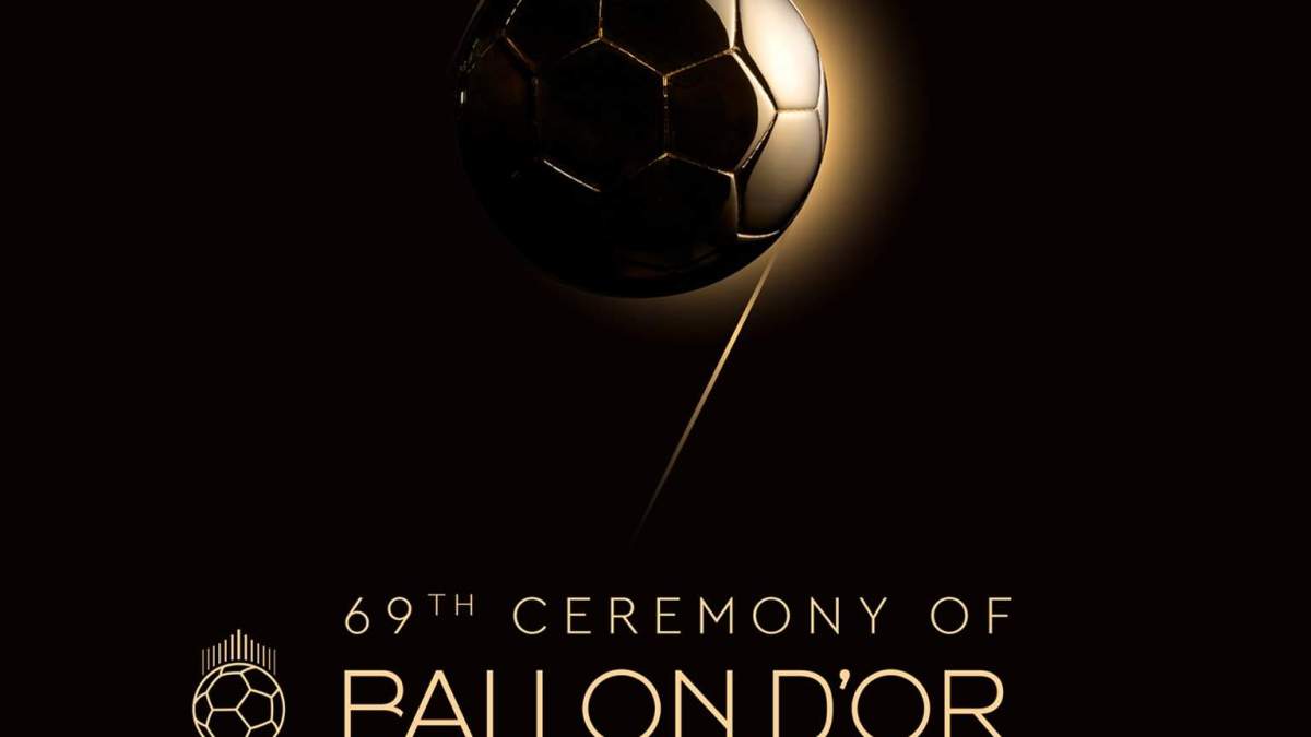 Cartel 69 edición del Balón de Oro organizado por France Football y UEFA Cartel 69 edición del Balón de Oro organizado por France Football y UEFA