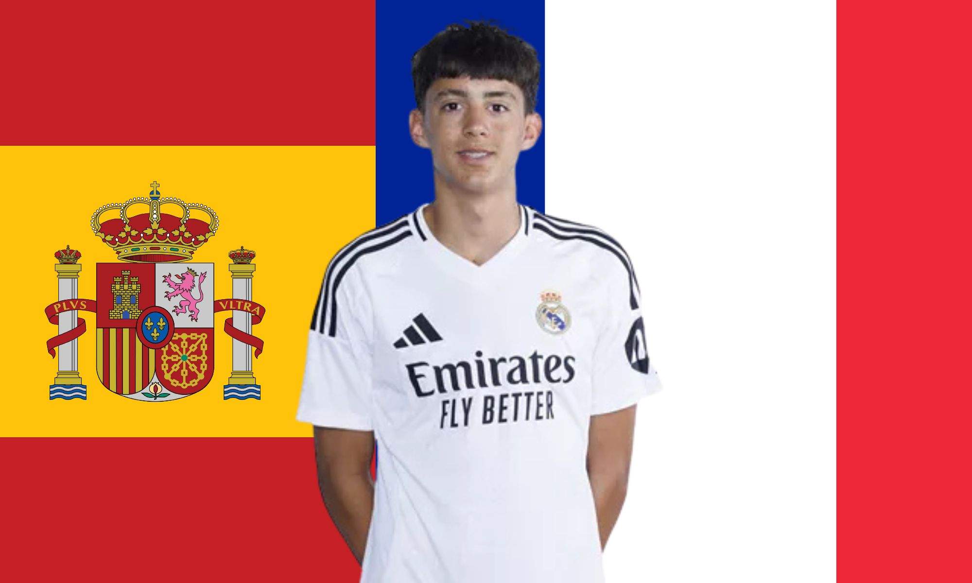 Lemaitre con las banderas de España y Francia