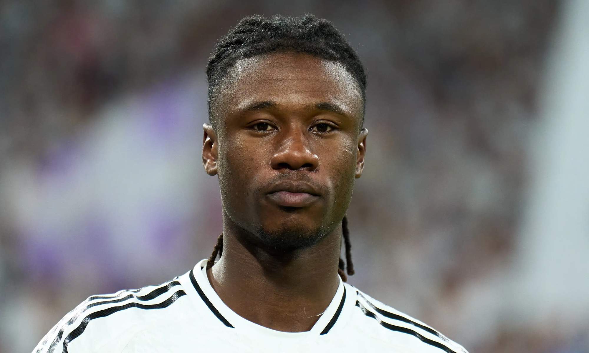 Eduardo Camavinga jugando un partido con el Real Madrid. 