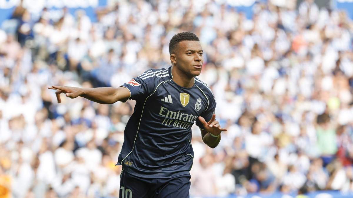 Mbappé celebrando su gol ante la Real Sociedad Mbappé celebrando su gol ante la Real Sociedad