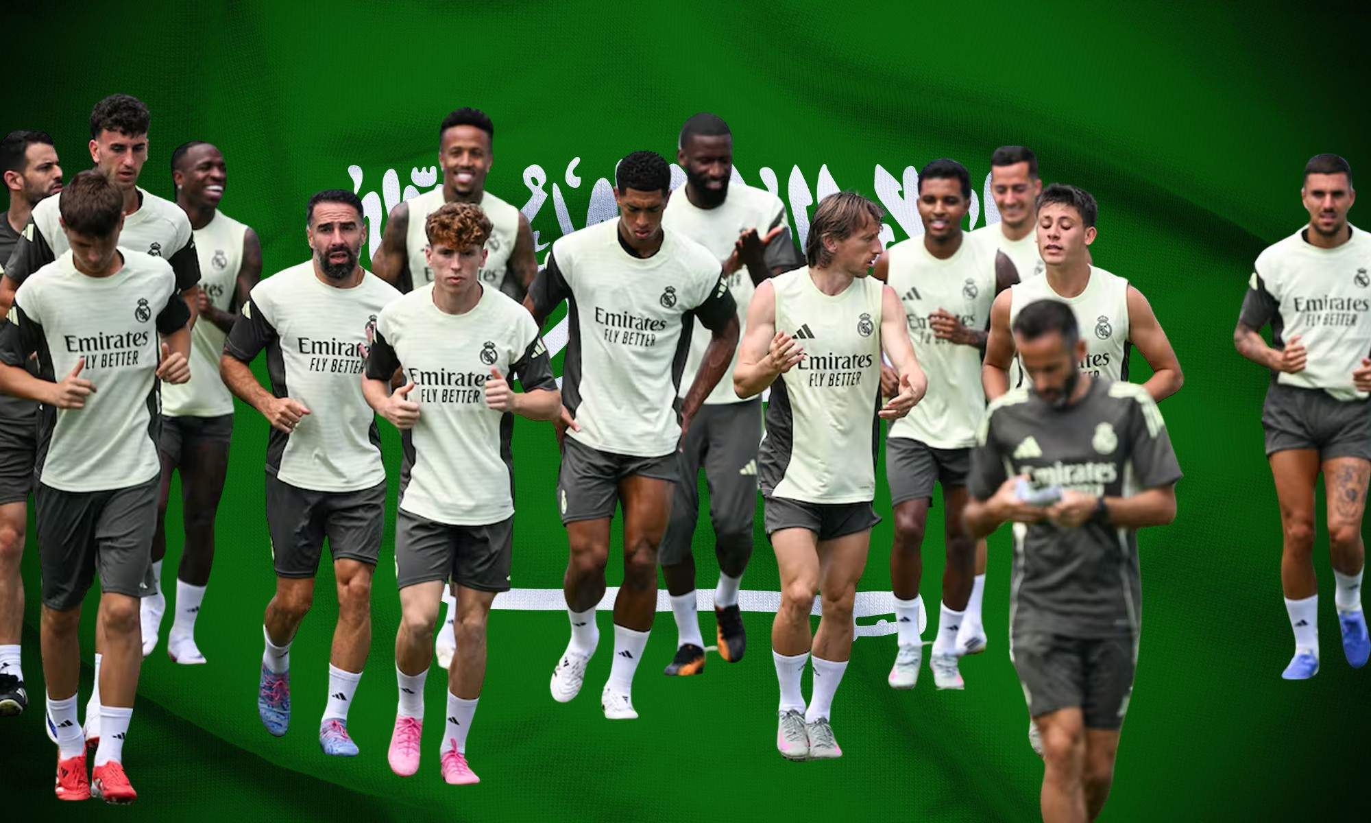 Arabia Saudí y el Equipo Entrenando Arabia Saudí y el Equipo Entrenando